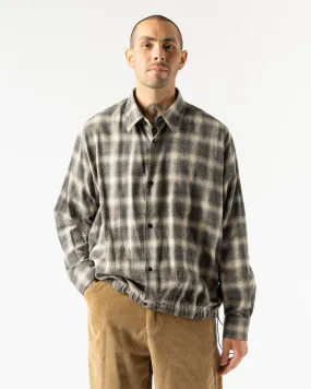 Carter Young Blouson Coaches Jacket in Olive/Smoke Plaid