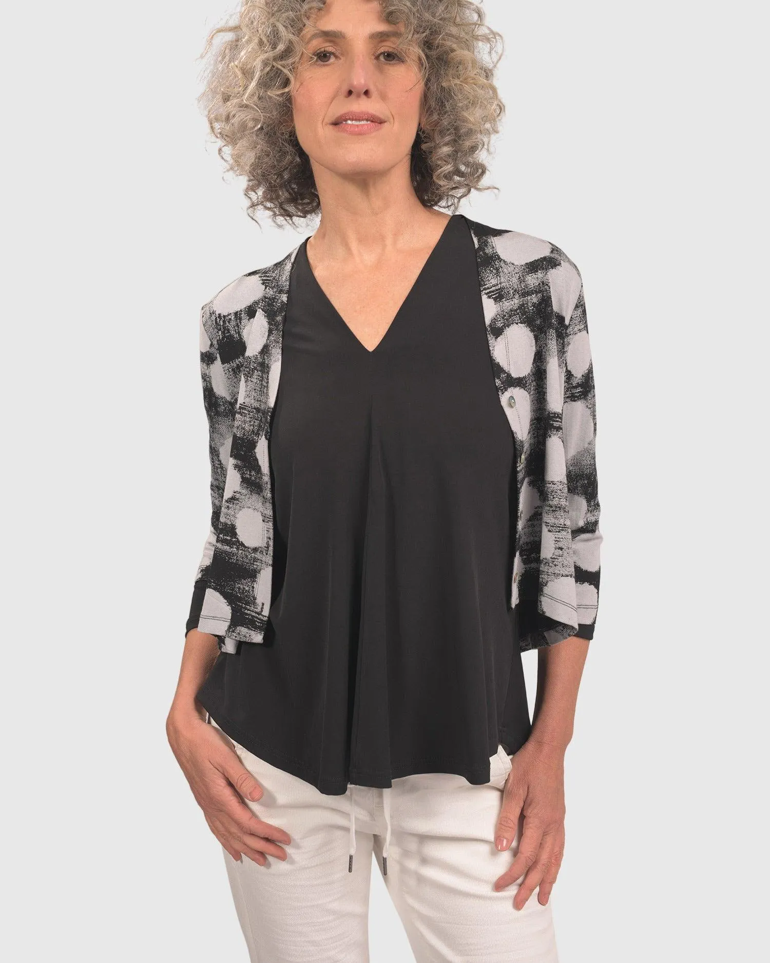 Cloud Crop Cardy Jacket, Black