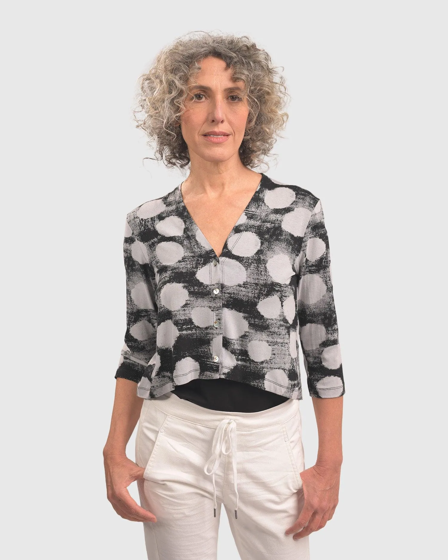 Cloud Crop Cardy Jacket, Black