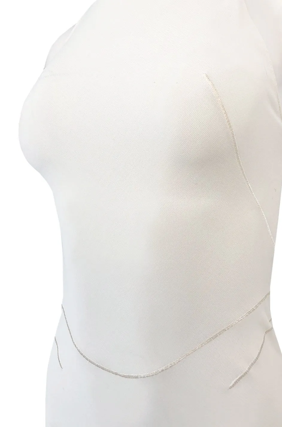 Documented Fall 2001 Azzedine Alaia Couture Runway Dress in Ivory
