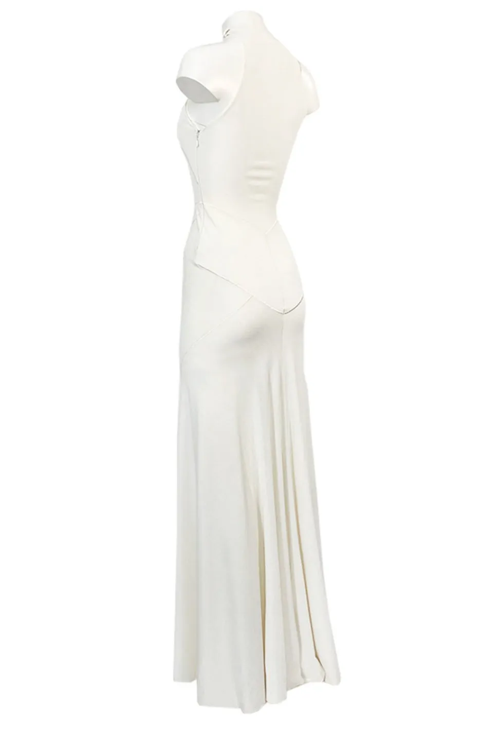 Documented Fall 2001 Azzedine Alaia Couture Runway Dress in Ivory