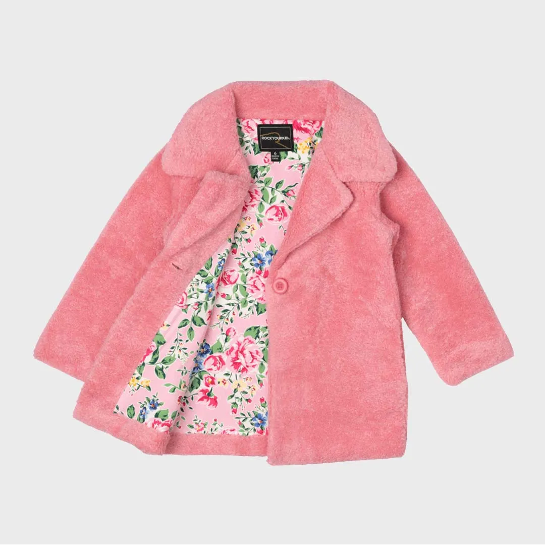 FAUX SHERPA JACKET | PINK