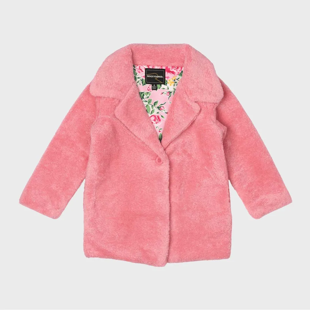 FAUX SHERPA JACKET | PINK
