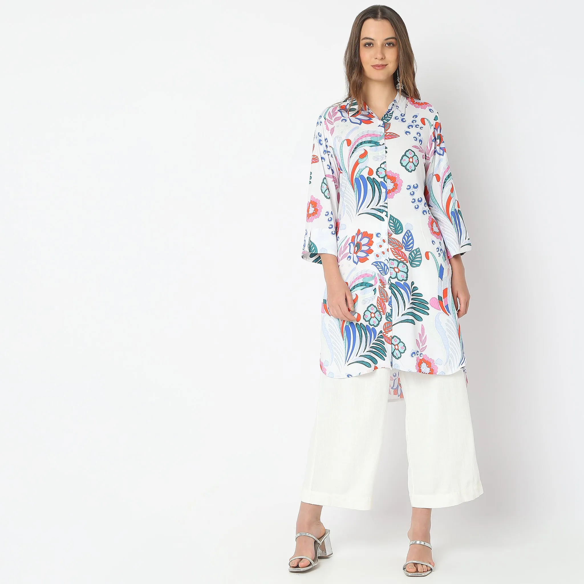 Flare Fit Printed Tunic