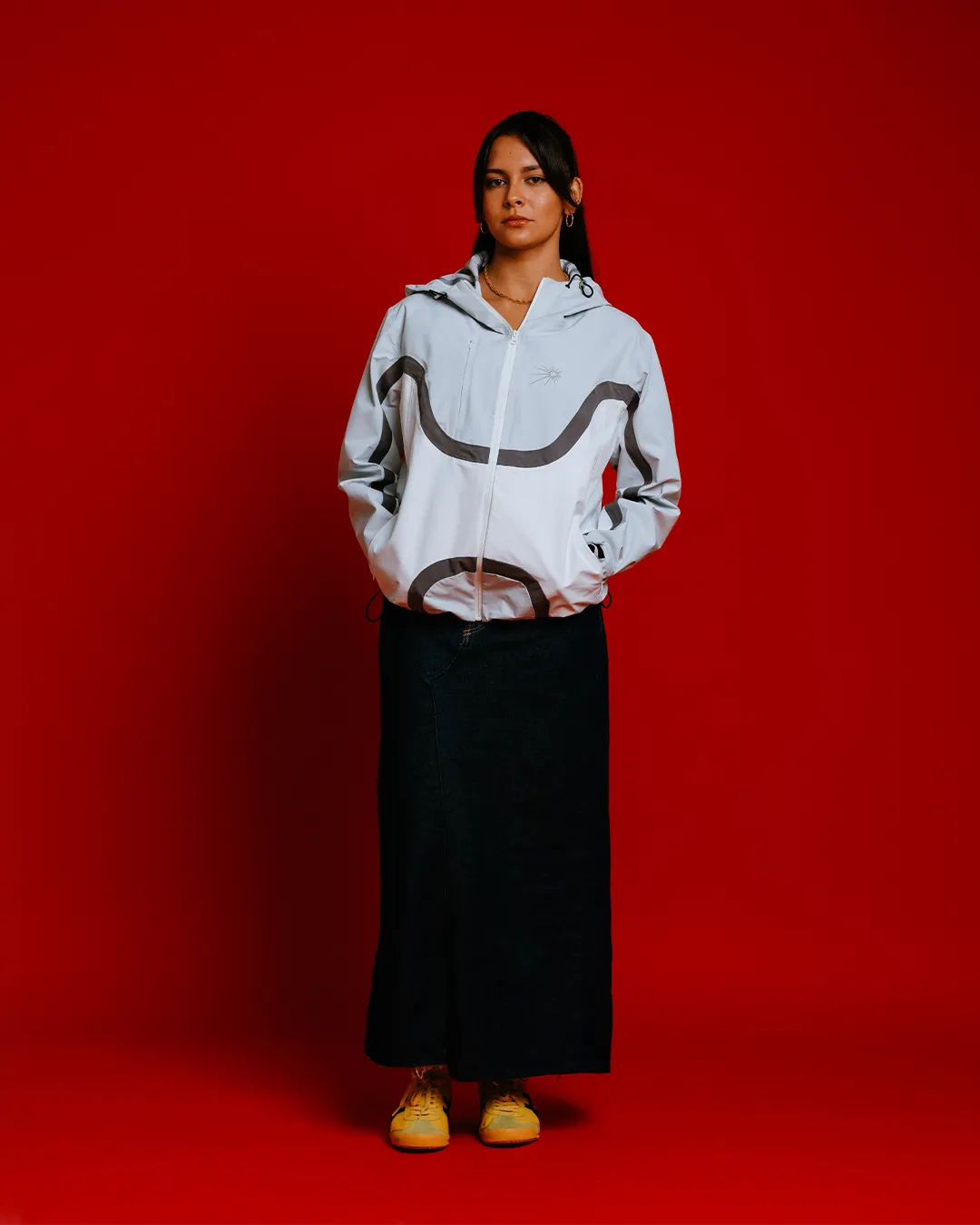 Flow Waterproof Jacket - White/Grey