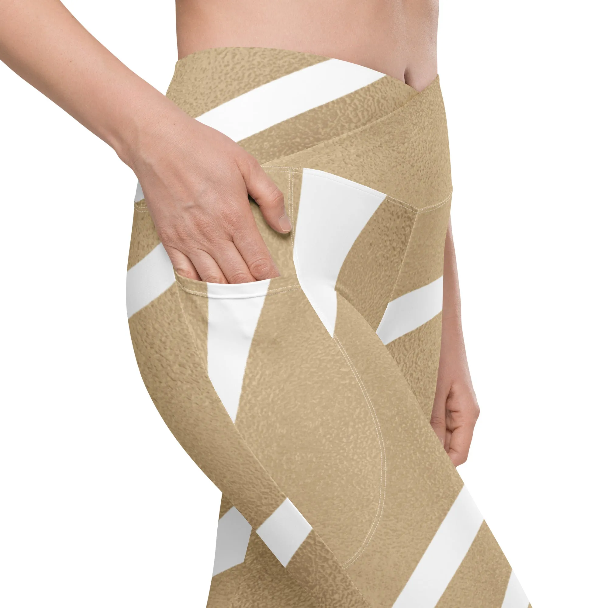 Gold Stripe Leggings with Pockets, lioness-love
