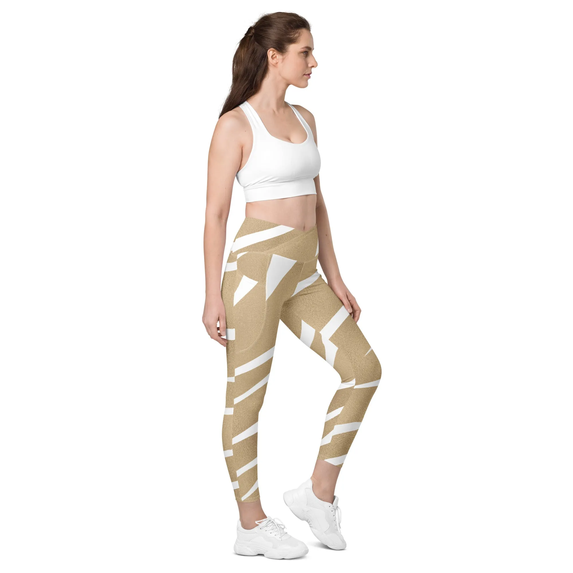 Gold Stripe Leggings with Pockets, lioness-love