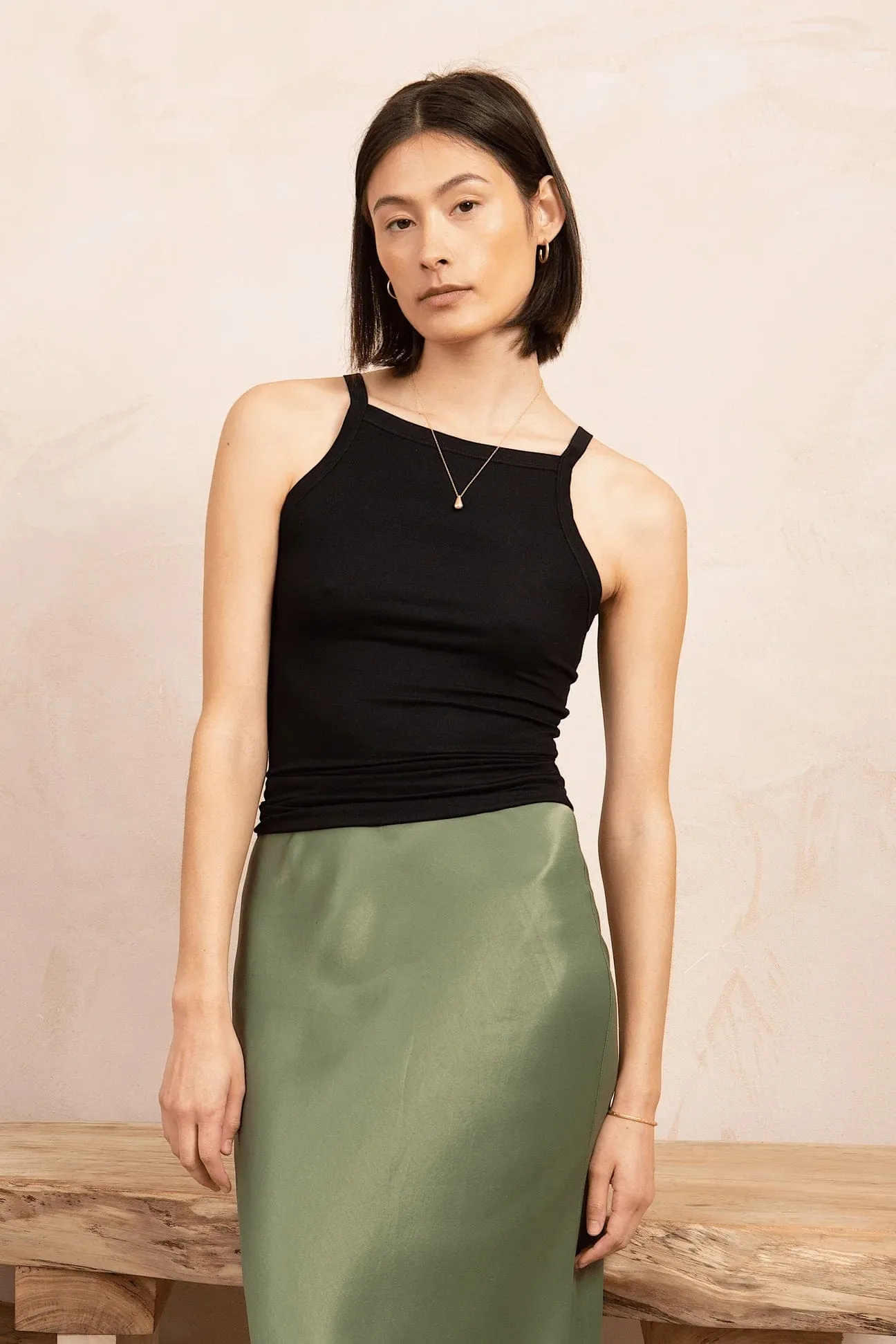 High Neck TENCEL™ Tank | Multiple Colours