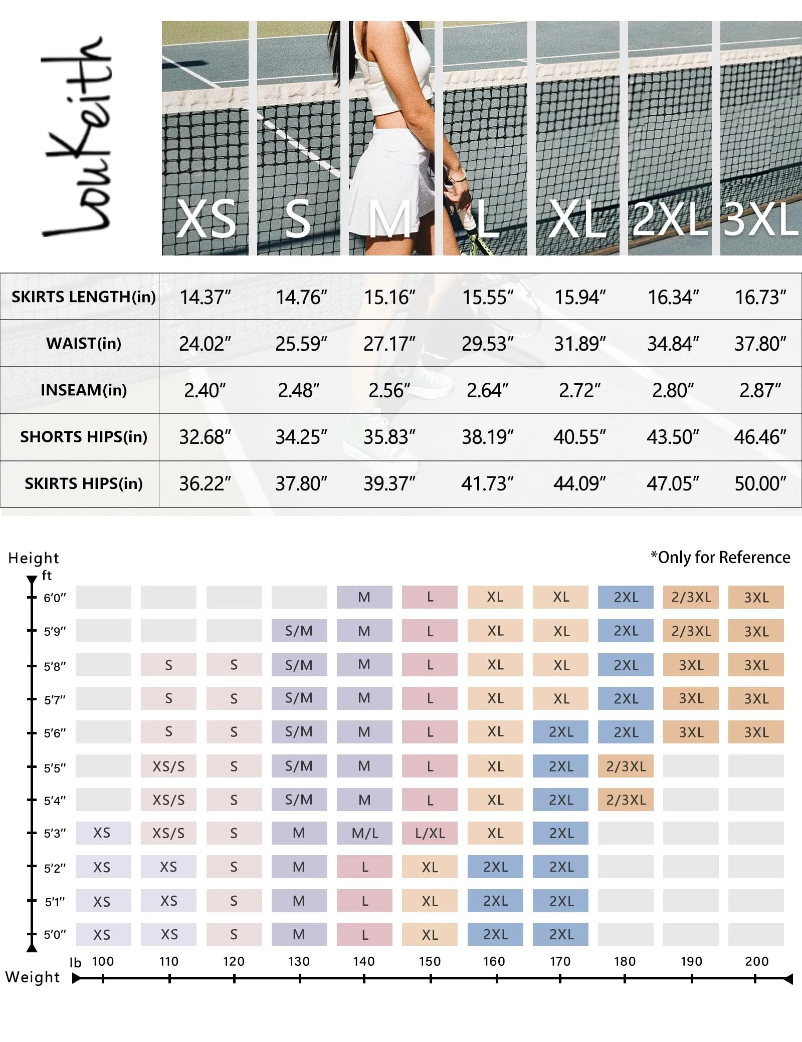LouKeith Tennis Skirts for Women Golf Athletic Activewear Skorts Mini Summer Workout Running Shorts with Pockets Black M