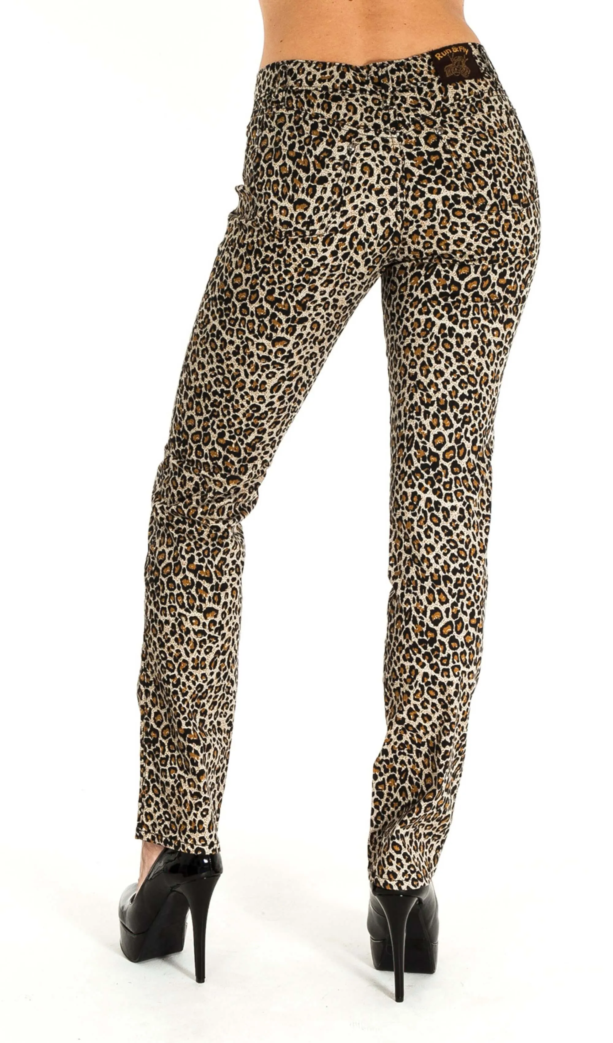 Natural Leopard Stretch Skinny Jeans