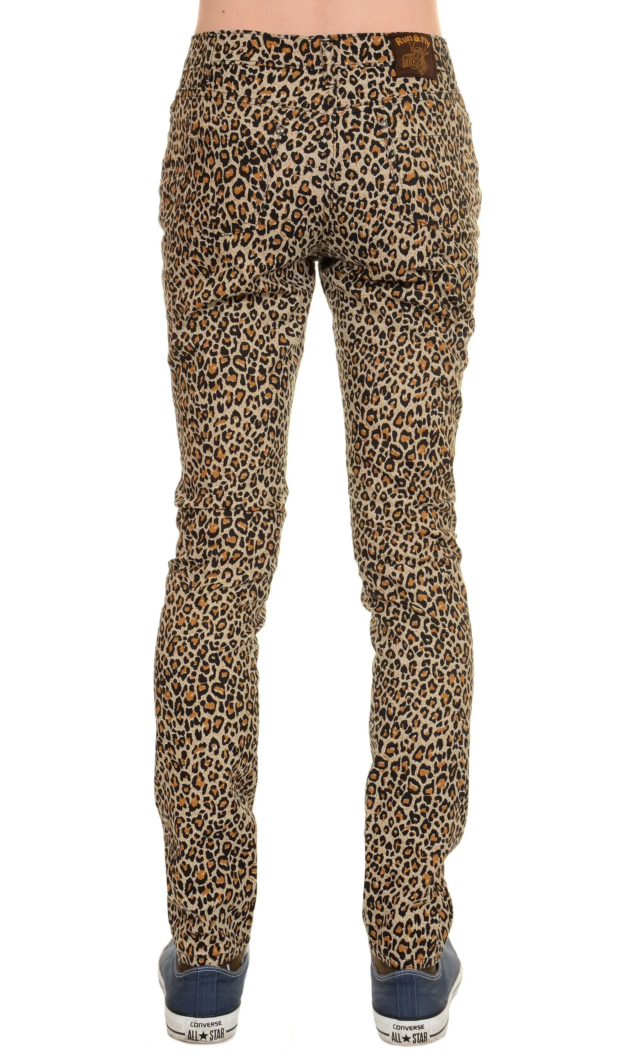 Natural Leopard Stretch Skinny Jeans