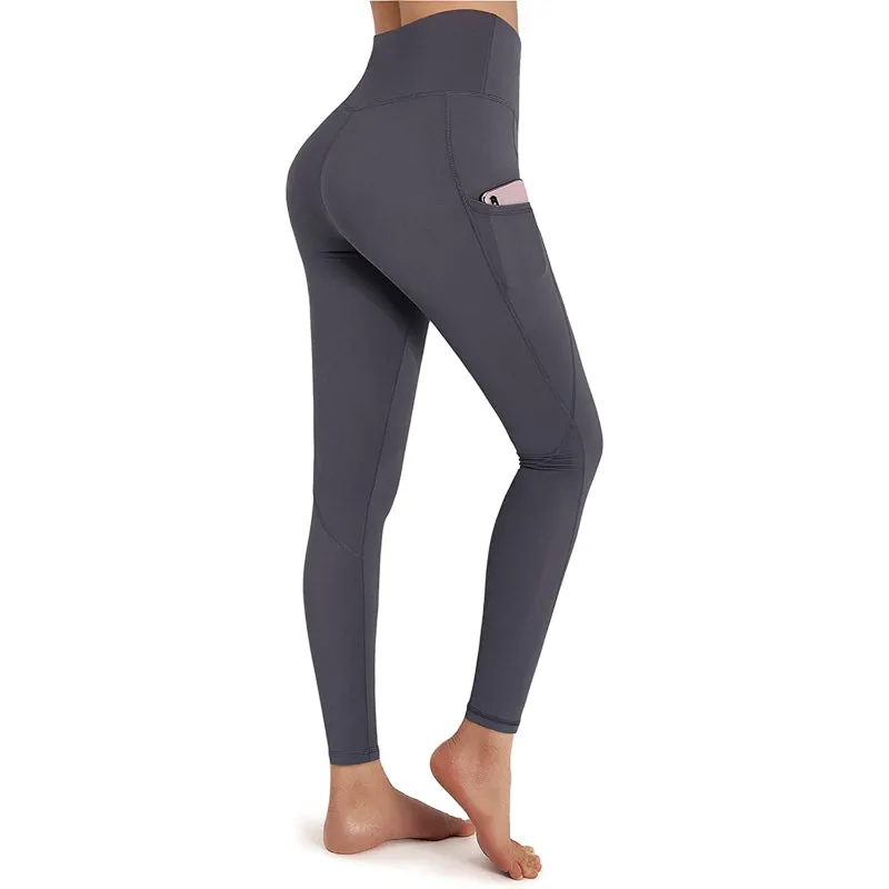 Women's High Waist Yoga Pants Workout Leggings with Pockets For Tummy Control