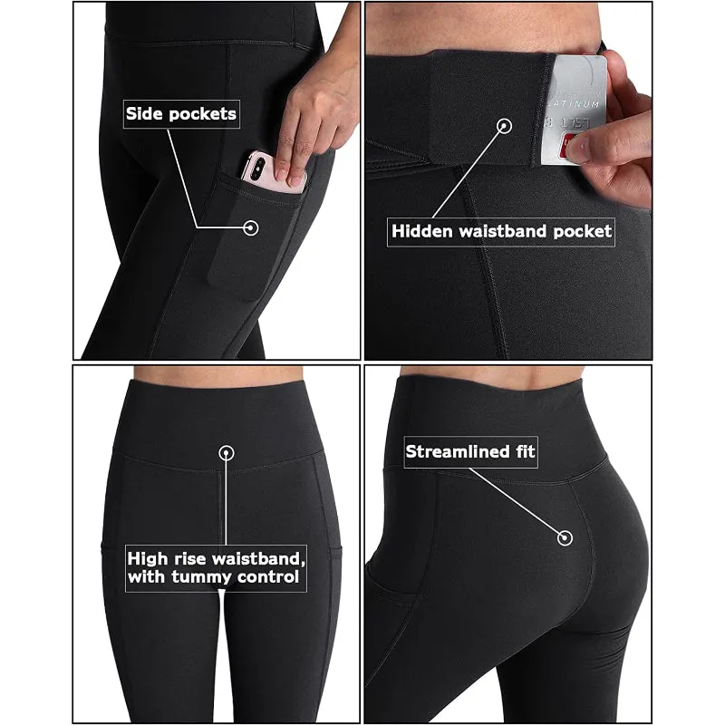 Women's High Waist Yoga Pants Workout Leggings with Pockets For Tummy Control