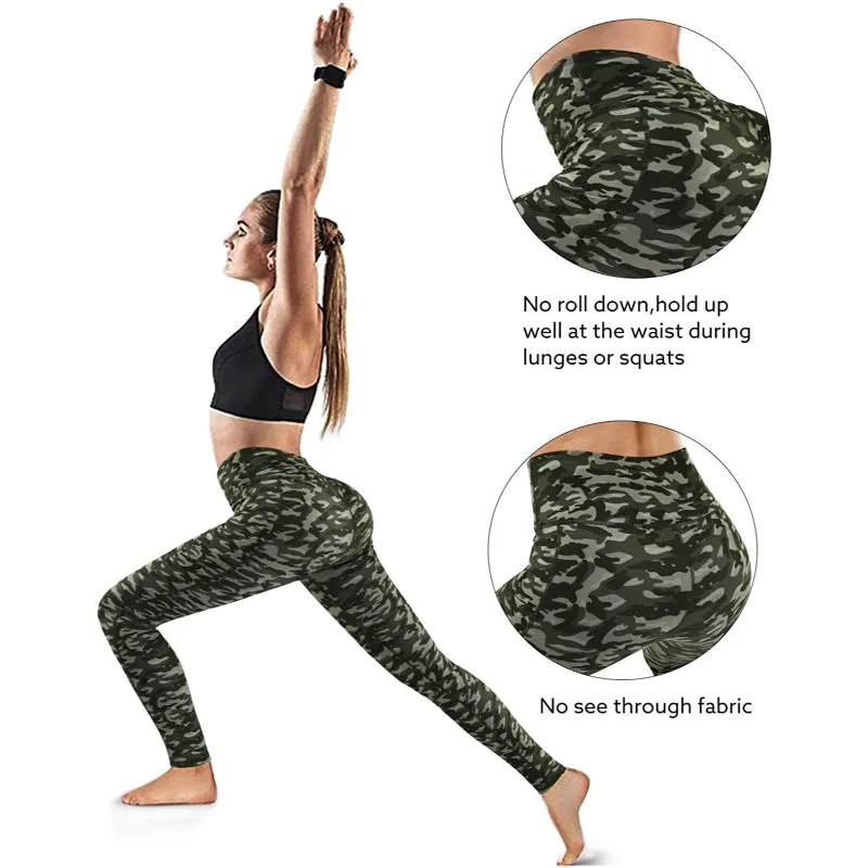 Women's High Waist Yoga Pants Workout Leggings with Pockets For Tummy Control